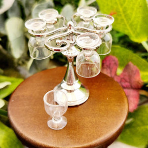 Goblet Holder w. 6 Resin Goblets