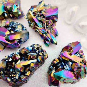 Rainbow Quartz Cluster