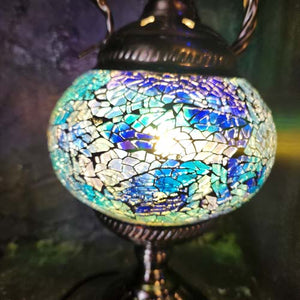 Purple & Blue Tones Coffee Pot Turkish Style Mosaic Lamp