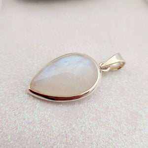 Rainbow Moonstone Tear Drop Pendant