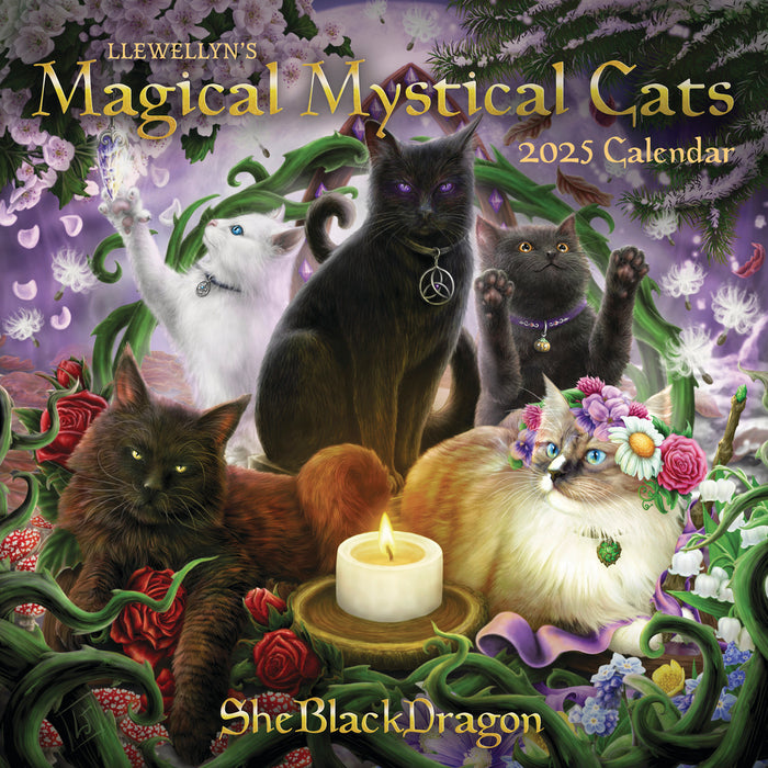 2025 Llewellyn's Magical Mystical Cats Calendar