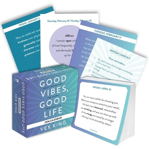 2026 Good Vibes, Good Life Desk Calendar