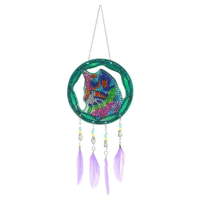 DIY Diamond Art Cat Hanging Kit (ready to assemble & bejewel)