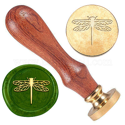 Dragonfly Wax Seal Stamp with Wooden Handle