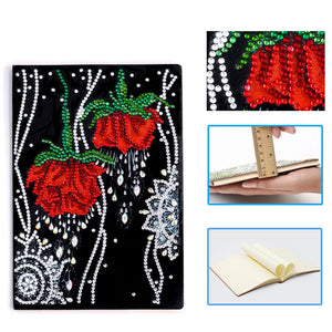 DIY Diamond Art Red Flower Note Book Kit