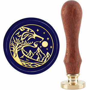 Wolf Wax Seal Stamp with Wooden Handle