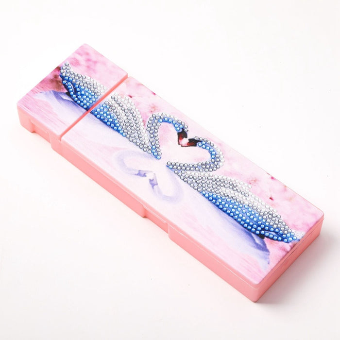 DIY Diamond Art Swans Pencil Case (ready to bejewel)