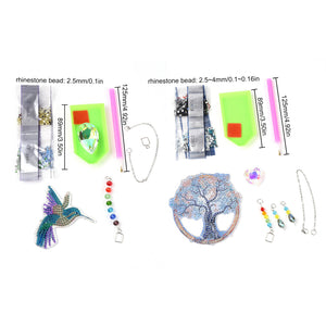 DIY Diamond Hummingbird & Tree of Life Hanging Prism Kits x 2 