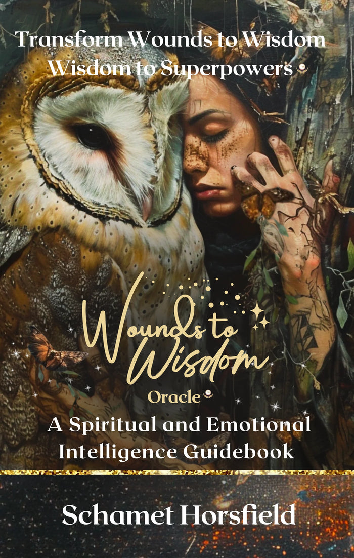 Wounds to Wisdom Oracle Cards (transfer wounds to wisdom, wisdom to super power. 46 cards & guidebook)
