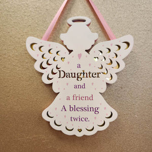 A Daughter and a Friend | Angel Wall Plaque