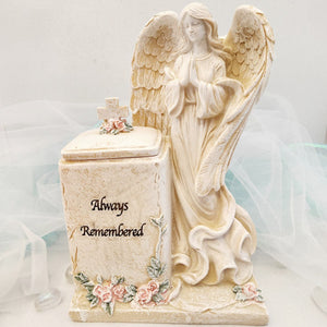 Always Remembered | Angel Memorial Urn | Sympathy Gift