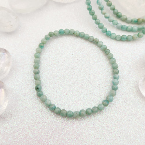 Amazonite Bracelet (assorted. approx. 4mm round beads)