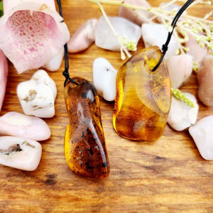 Amber Free Form Pendant