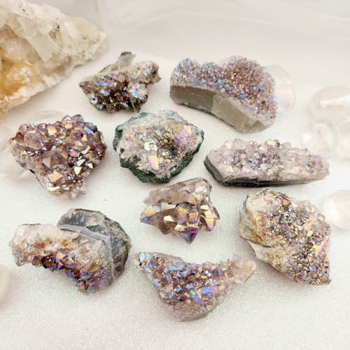 Amethyst Aura Cluster (assorted. approx. 4-6.6x2.3-5.2cm)