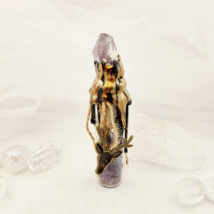 Amethyst Chips in Deer Embellished Bottle