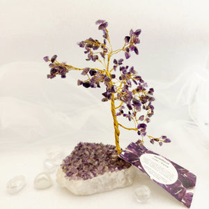 Amethyst Crystal Tree With Quartz Base