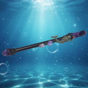 Amethyst Crystal Wand | Mermaid Charm | Song of the Deep