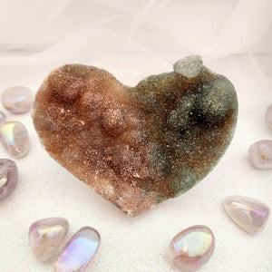 Amethyst Druzy Heart