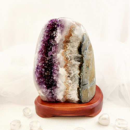 Amethyst Druzy Lamp (approx. 20.7x16cm)