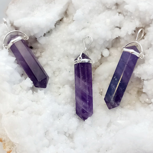 Amethyst Point Pendant (assorted. sterling silver)