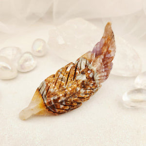 Amethyst and Agate Feather