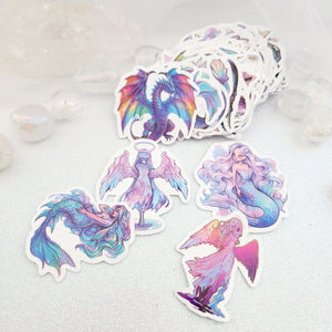 Angel, Mermaid & Dragon Self-Adhesive Sticker