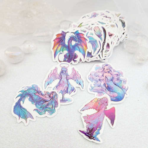 Angel, Mermaid & Dragon Self-Adhesive Sticker (assorted designs)