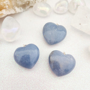 Angelite Heart Pendant