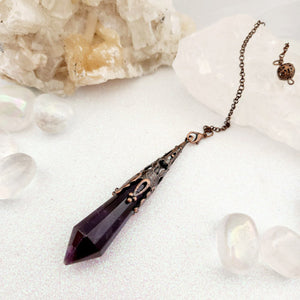 Antique Look Amethyst Pendulum