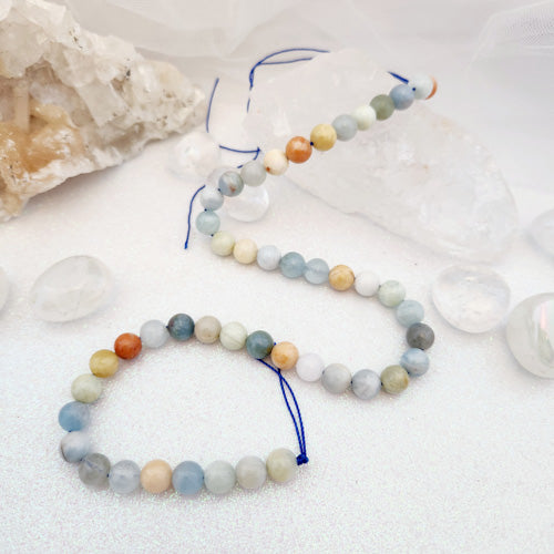 Aquamarine Bead Strand (approx. 45-48x8mm beads)