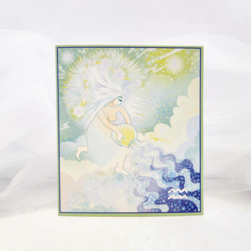 Aquarius Greeting Card (21st Jan. to 21st Feb. blank