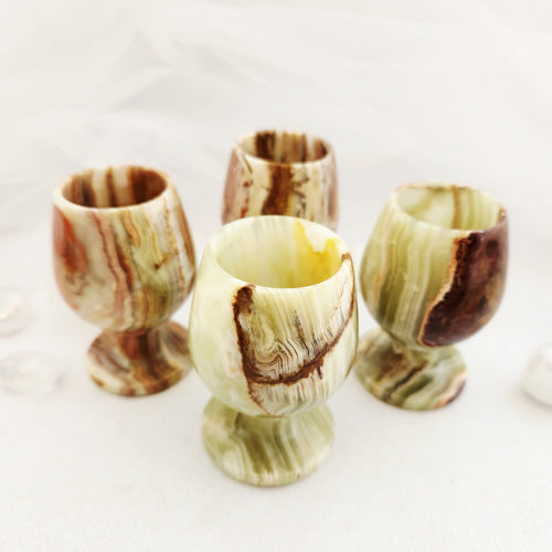 Banded Calcite Mini Goblet (assorted. approx. 7.5x5cm)