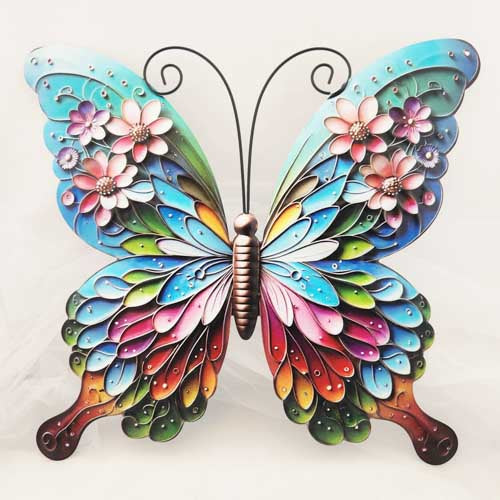 Beautiful Butterfly Metal Wall Art (assorted. approx. 27x32cm)