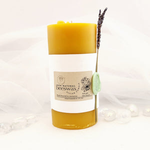 Beeswax Pillar Candle 100% Pure Manawatu Beeswax 