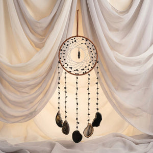 Black Agate Woven Web | Crystal Hanging | Dreamcatcher