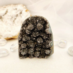 Black Amethyst Standing Druzy