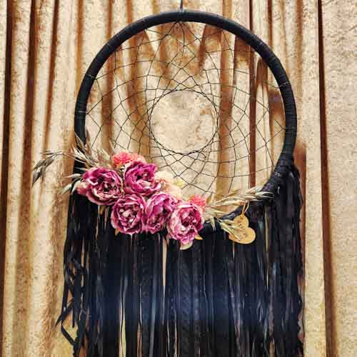 Black Beauty Floral Dream Ring (Handcrafted in Aotearoa NZ. approx. 145x56cm approx.