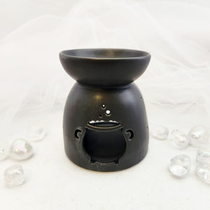 Cauldron Oil Burner | Ceramic | Black