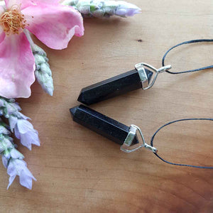 Black Obsidian Pendant | Double Terminated | Protection & Grounding | Assorted