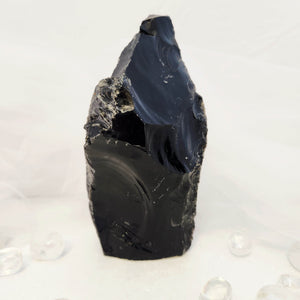 Black Obsidian Rough Standing Piece