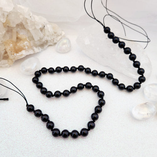 Black Onyx Bead Strand (approx. 45-47 x 8mm beads)