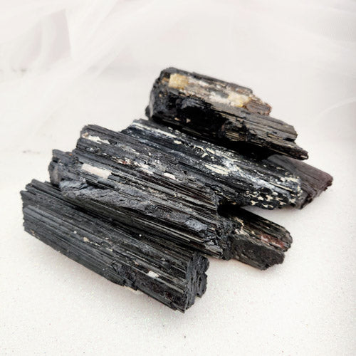 Black Tourmaline Rough Rock (assorted. approx. 8.6-12.2x2.7-5.4cm)