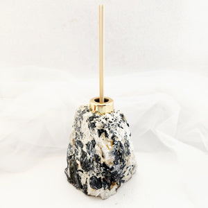 Black Tourmaline in Quartz Diffuser Container