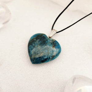 Blue Apatite Heart Pendant