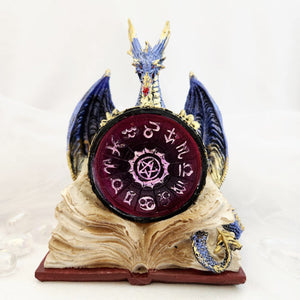 Blue Dragon Holding Zodiac Board with LED