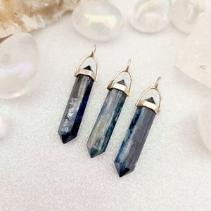 Blue Kyanite Point Pendant