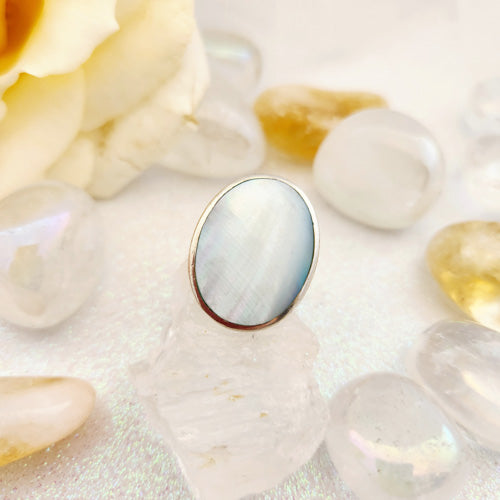 Blue Shell Ring (sterling silver. pre-loved by Riny)