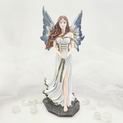 Blue Winged Fairy w. her Crystal (approx. 29x13x17.5cm)