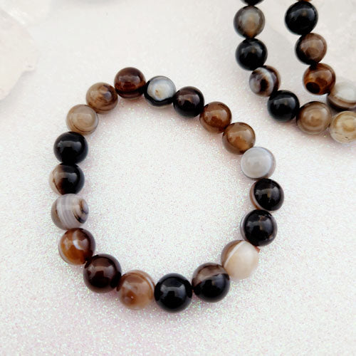 Botswana Agate Bracelet (assorted. 10mm round beads