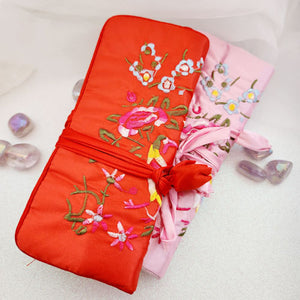 Brocade Folding Travel Jewellery Pouch